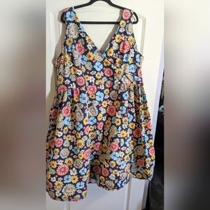 4X Modcloth Bea & Dot Navy floral dress
